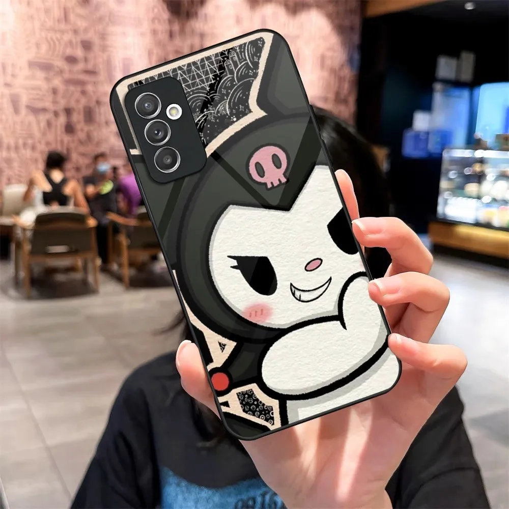 Мультяшный K-KuromiS чехол для телефона стекло Samsung Galaxy S20 S21 S22 S24 S23 Ultra Fe Plus A34 A54 A24 A52 A53