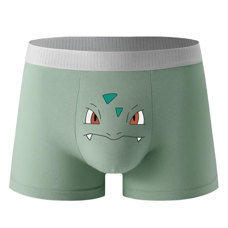 Фото Мужское нижнее белье Pokemon Bulbasaur Squirtle Gengar Charizard Pikachu аниме Kawaii Graphene 3A антибактериальные трусы из хлопка №2