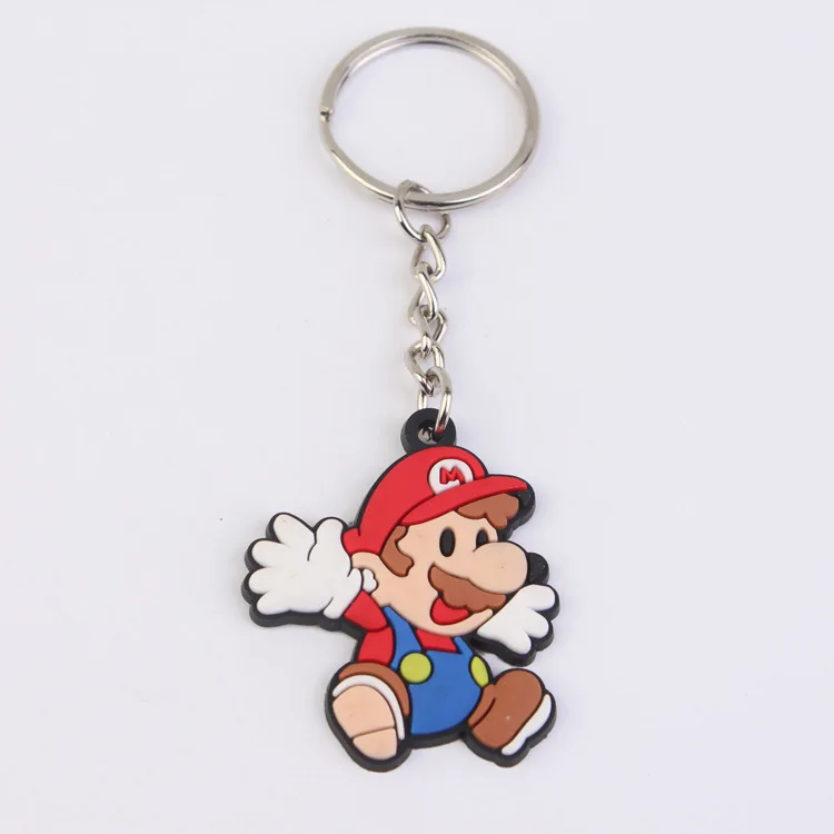 

Super Mary Bros Cartoon Key Chain Mini Anime Figure Key Ring Kids Toy Pendant Keychain Key Holder Fashion Trinkets
