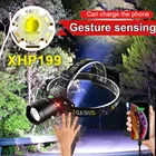 Светодиодный налобный фонарь Super XHP199 XHP90 Налобный фонарь высокой мощности XHP50 Светодиодный налобный фонарь USB 18650 Аккумуляторный налобный фонарь CREE LED XHP70