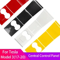 for tesla model 3 2017 2020 abs central control panel protective patch trim interior decorative strip