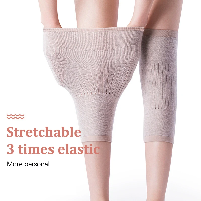 

1 Pair Cashmere Warm Kneepad Wool Knee Support Men And Women Cycling Lengthen Prevent Arthritis Knee Pad