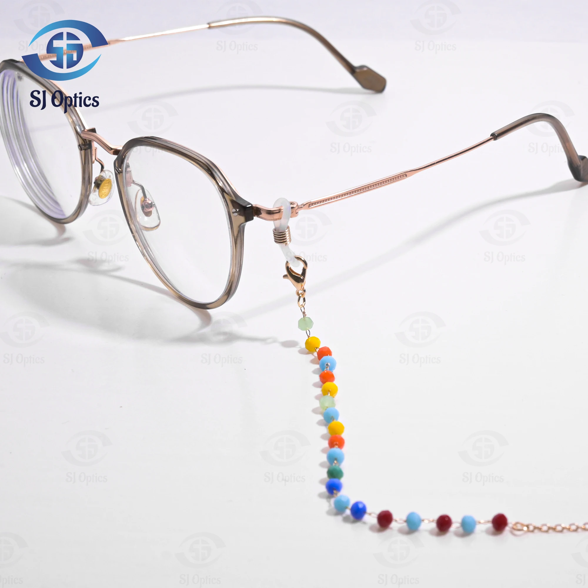 Цепочка для очков с цветными бусинами металлическая цепь солнцезащитных