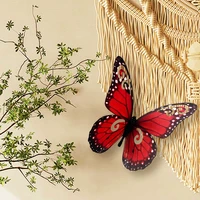 40cm color big butterfly 3d wall sticker for wedding decoration home festival wallpaper living room bedroom butterflies stickers