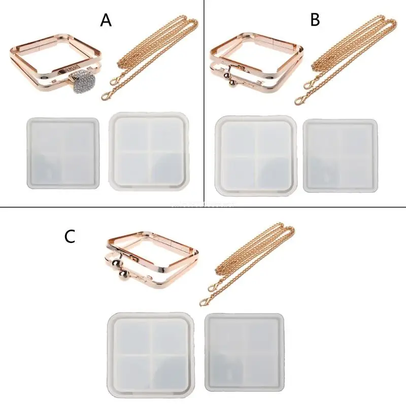 

Форма «сделай сам» для квадратных сумок, силиконовая форма для эпоксидной смолы, форма для сумок для детей, ручная работа, Прямая поставка