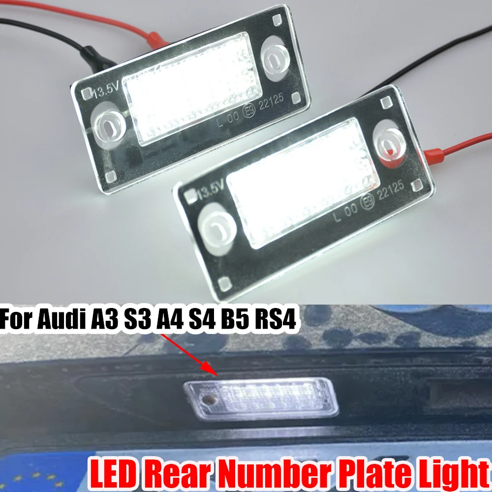 Задний номерной знак для Audi A3 8L S3 2000-2003 A4 B5 S4 RS4 Avant 1999-2001 OEM #:8D9943021F/G/H 2 шт.