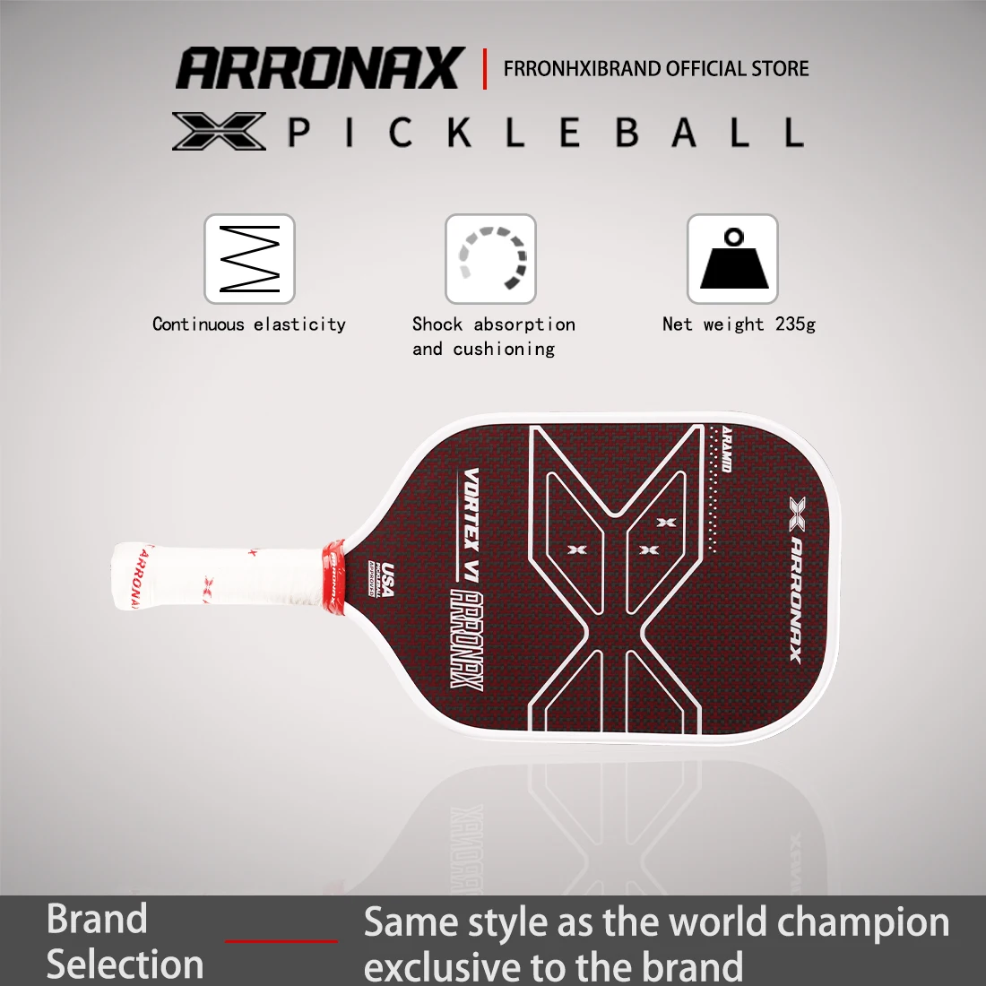 ARRONAX-Pickleball Paddle Карбоновая фрикционная поверхность 16 мм легкое весло с сотовым