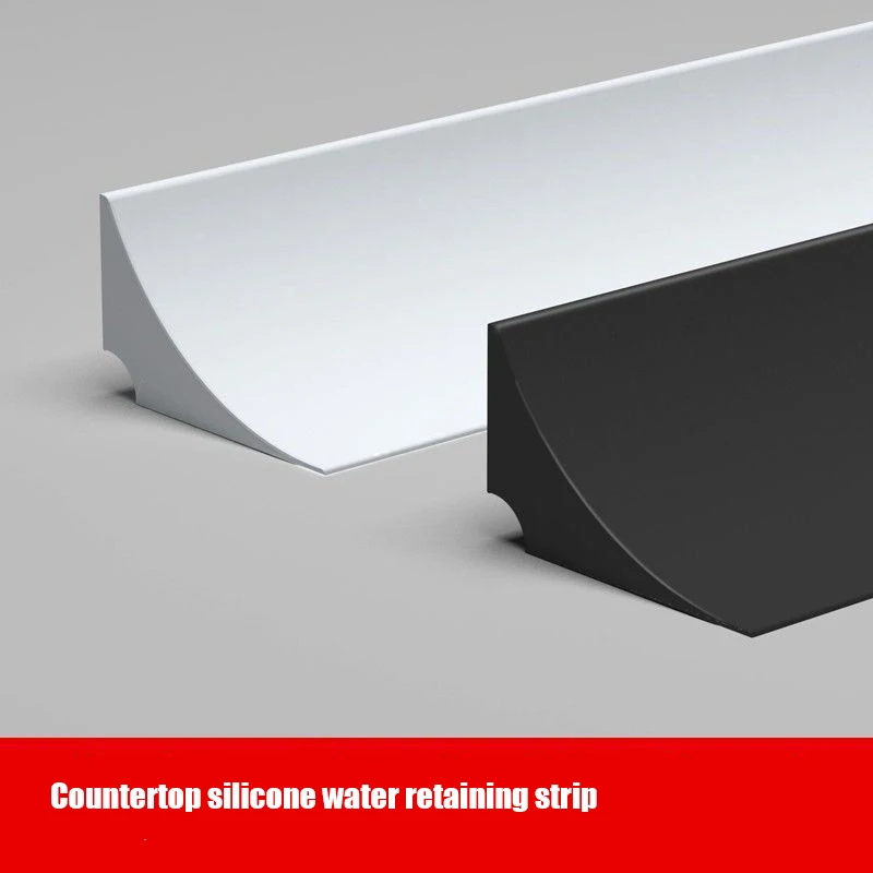 

Countertop silicone water retaining strip kitchen sink side stove edge gap waterproof strip bathroom hand washing water strip