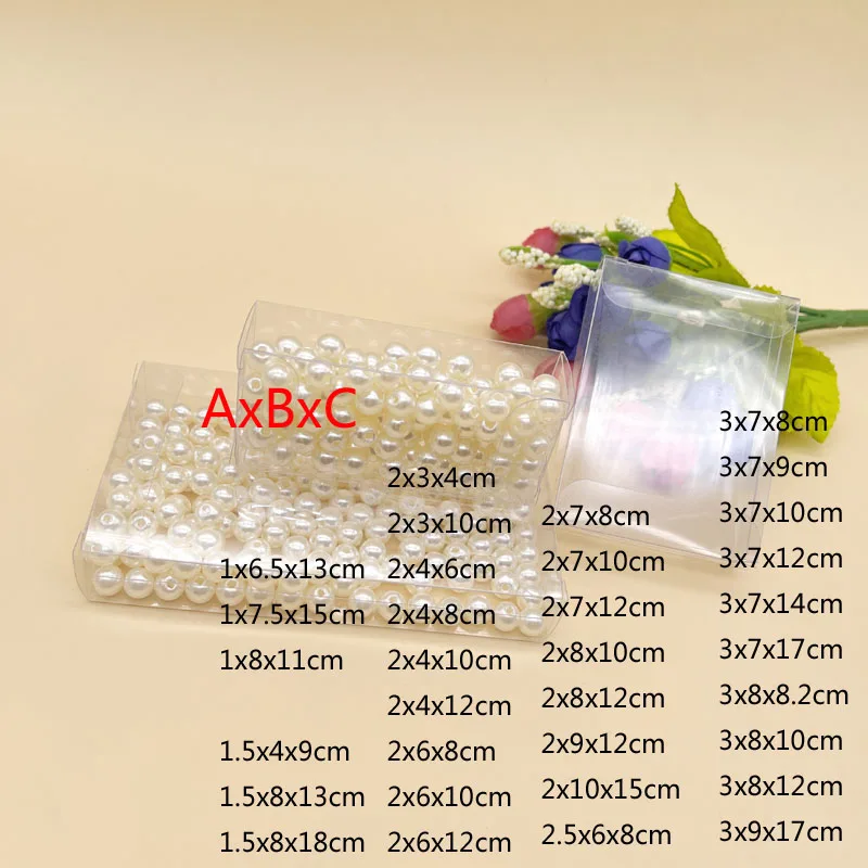 100 шт., прозрачные подарочные коробки из ПВХ 100 шт., прозрачные подарочные коробки из ПВХ