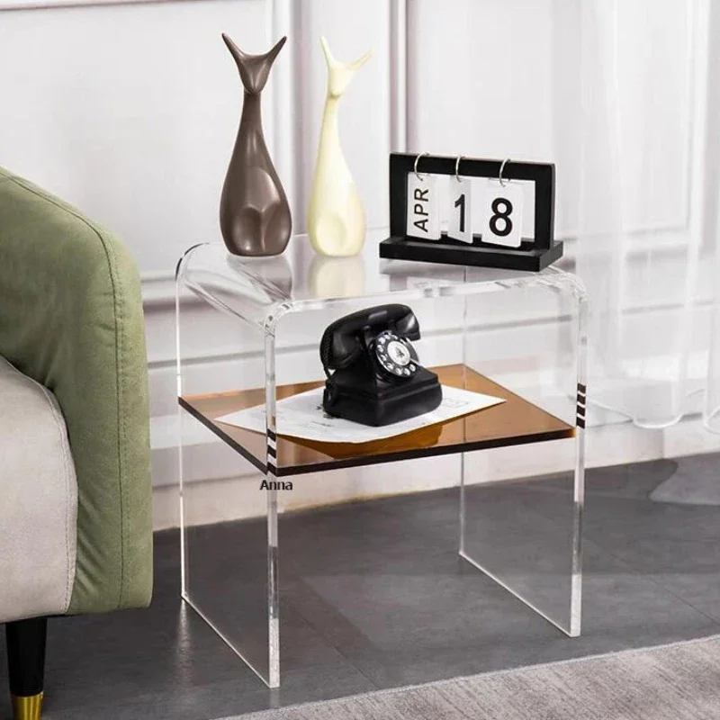 Кофейный столик U-образный с акриловым градиентом Современный дизайнерский