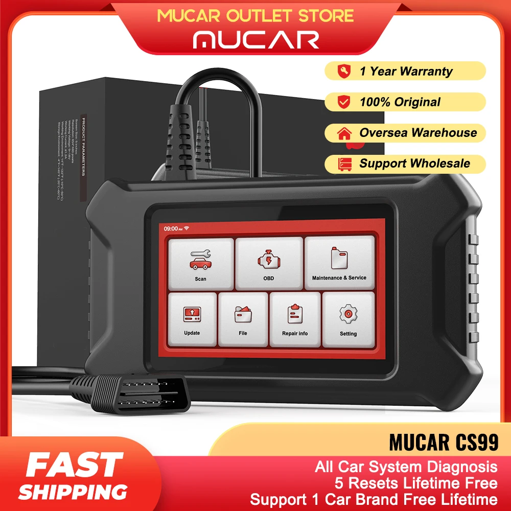 Диагностический сканер Mucar CS2 CS99 CS90 бессрочный Профессиональный инструмент для