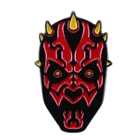 red faced horned monster enamel pin wrap clothes lapel brooch fine badge fashion jewelry friend gift