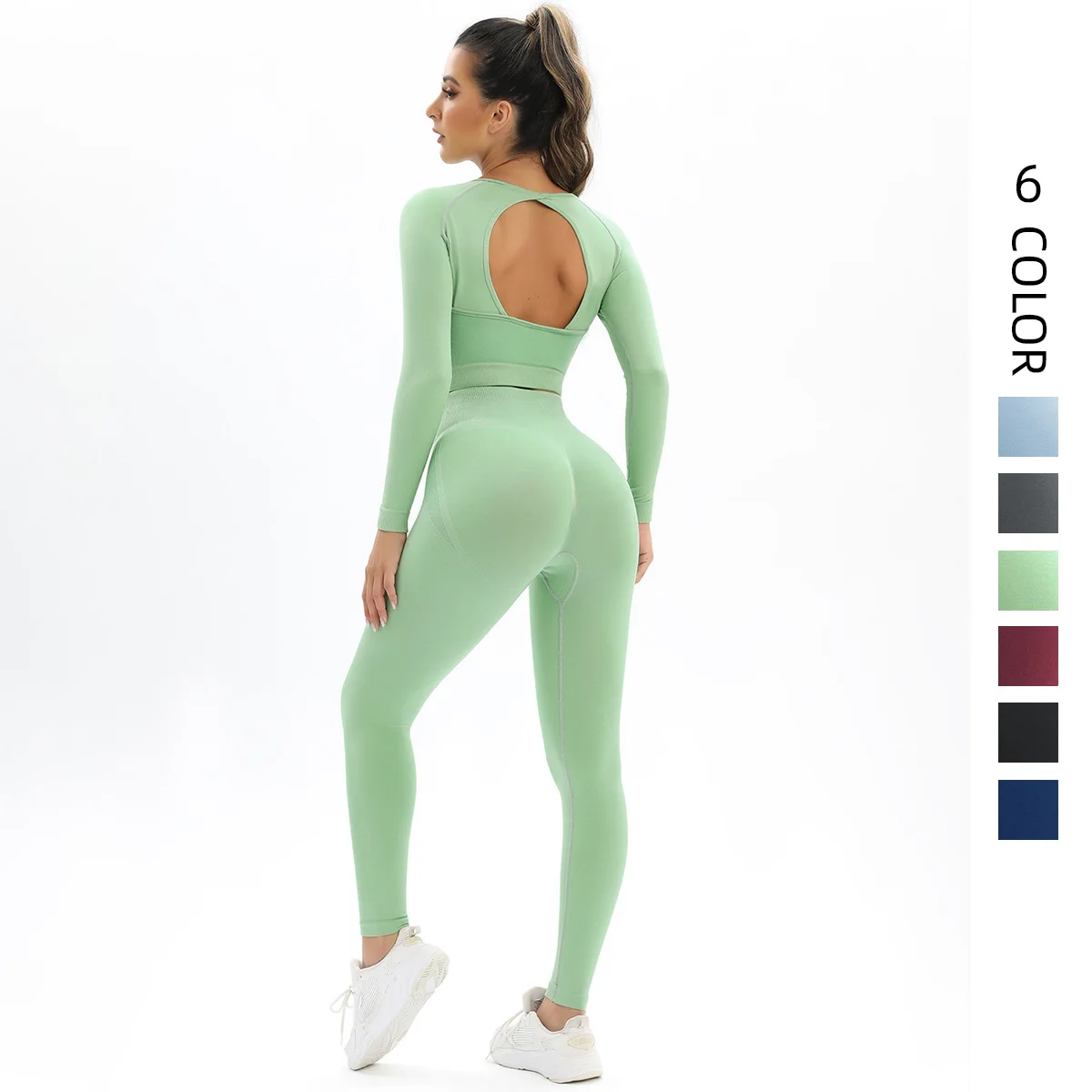 Seamless Yoga Leggings Women High Waist Yoga Pants Stretchy Push Up Fitness Leggings Gym Workout Female Clothing Suit