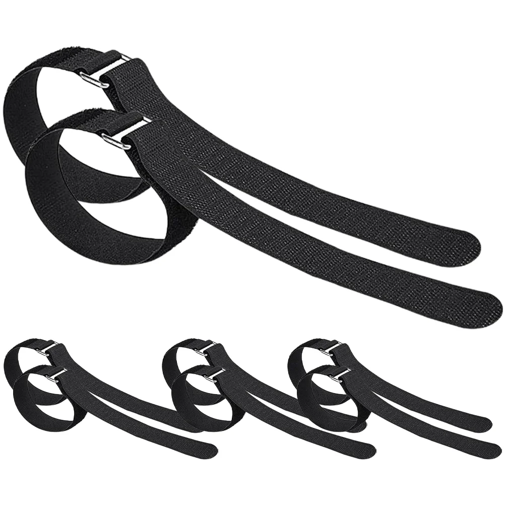 

4 Pairs Shoes Ice Grippers Elastic Shoelaces Climbing Ice Grippers Adjustable Clamp Tie Shoe Cover Crampons Ice Cleats