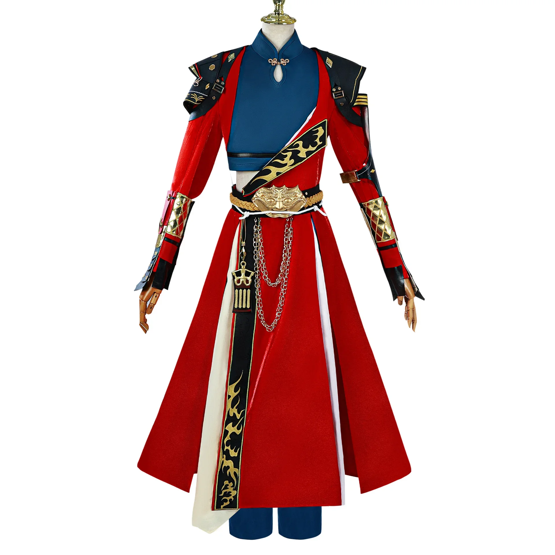 Фото Игра Пепел Королевства Sun Ce Косплей Костюм Sunce Древний комплект Hanfu Аниме Униформа Парик Взрослый Мужчина Женщина Костюм на Хэллоуин №3