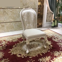 european style dining chair cloth art dining table chair combination dining room solid wood chair armchair bedroom cosmetic chai