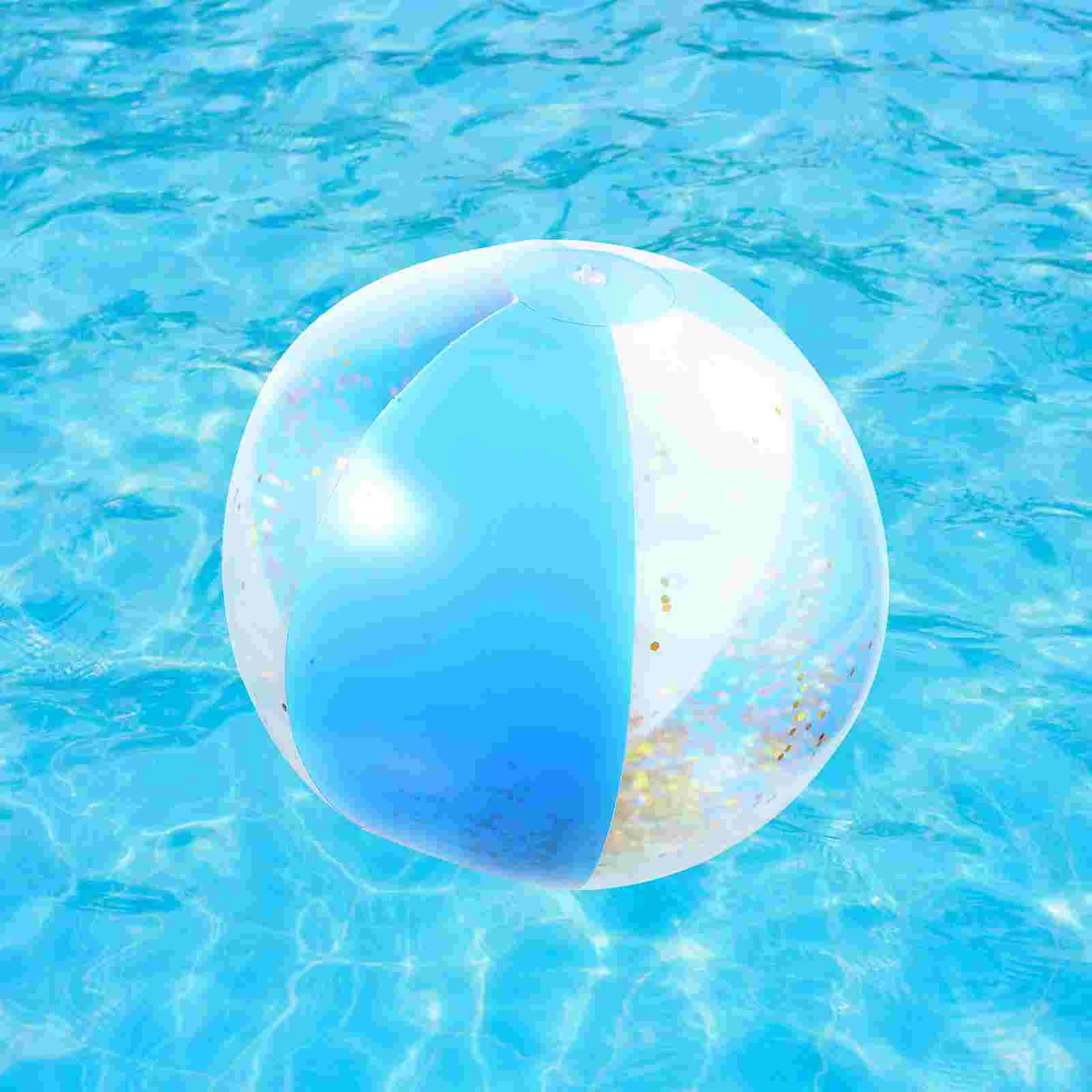

3 Pcs Inflatable Kiddie Pool Flash Toys Sequin Portable Mini Water Pvc Balls Child