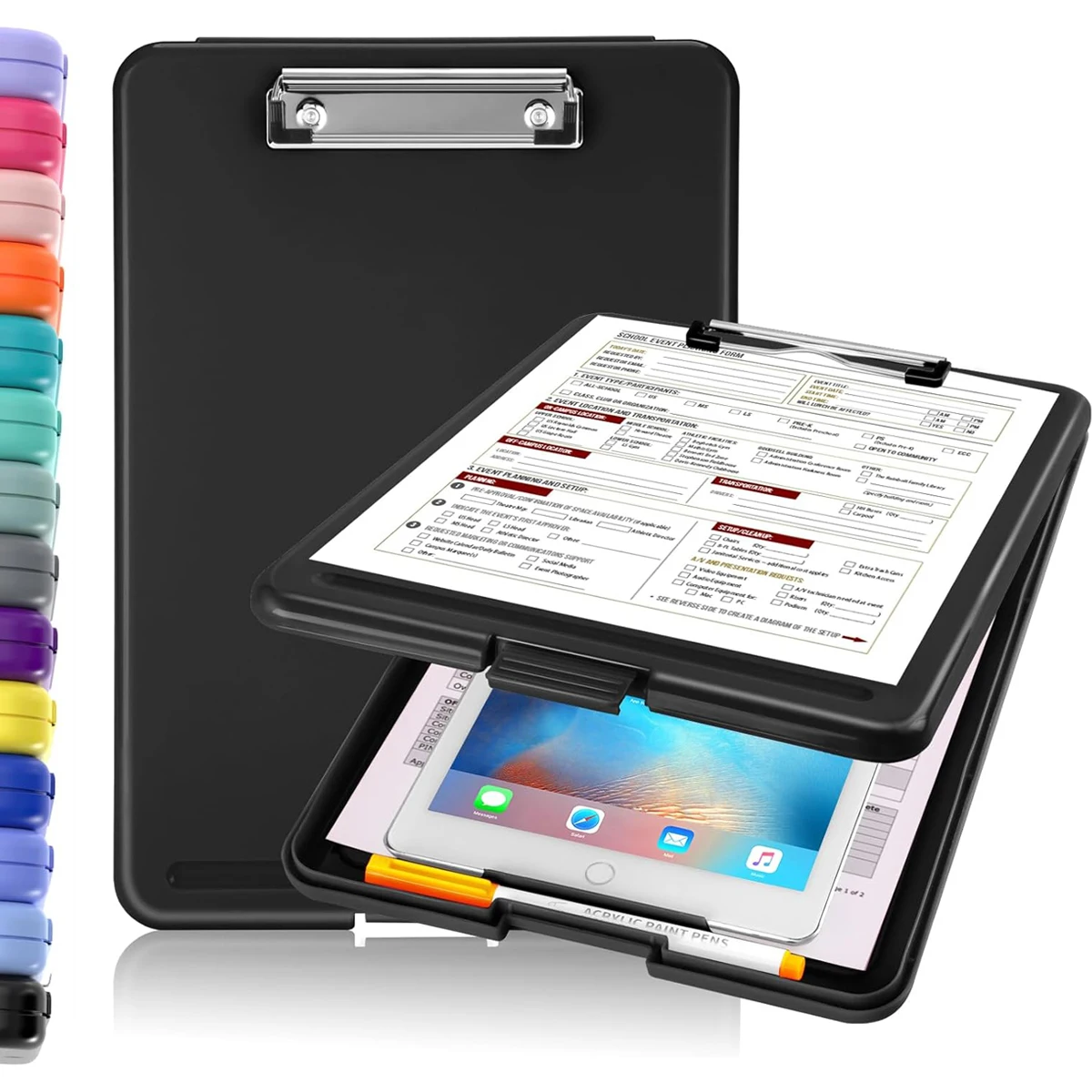 

Складной планшет-клипборд с отсеком для хранения, пластик