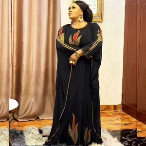 Fashion New Arrival African Dashiki Gorgeous Long Sleeve Maxi Dresses Women Muslim Fashion Abaya Long Dress