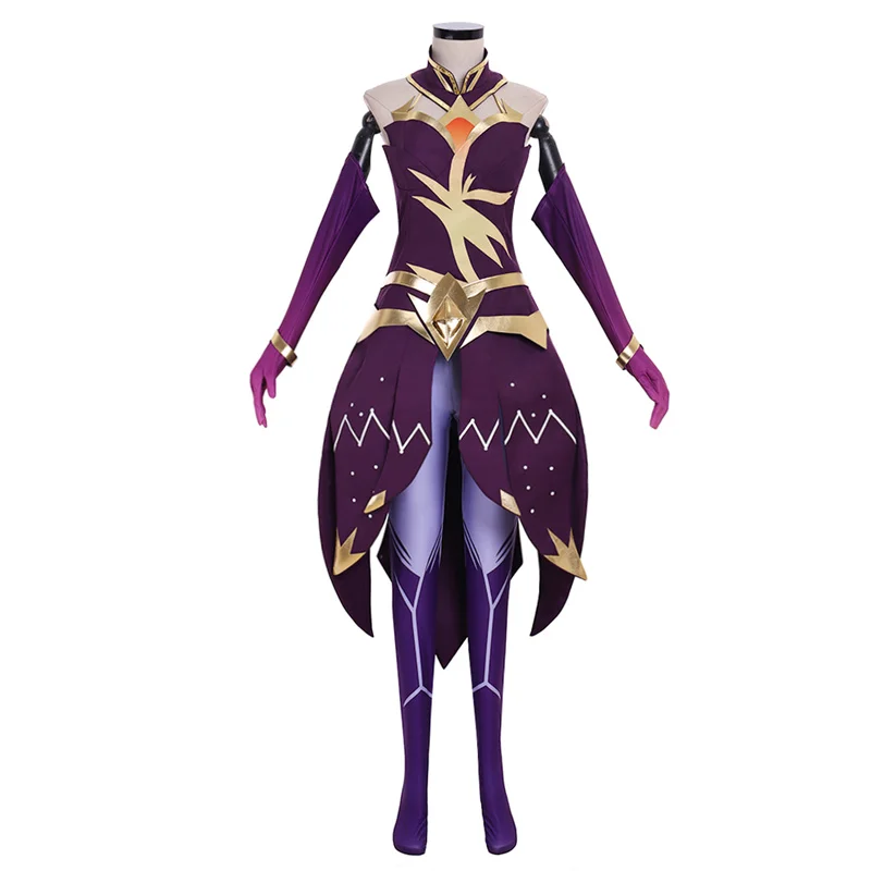 

Костюм для косплея LOL Luxanna Crownguard Женский, костюм яркой боевой формы для Хэллоуина