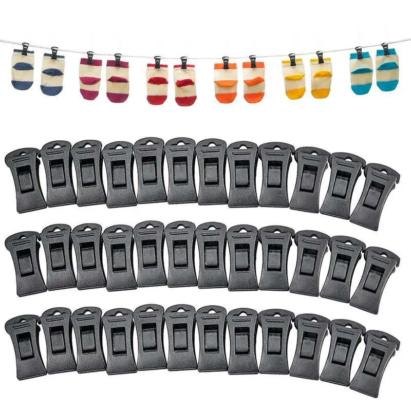 

Washed Clothes Sealing Sock Clips 36Pcs Multipurpose Household Clothing Washing Holder Clip Windproof Cloth Hanging Pin Hooks