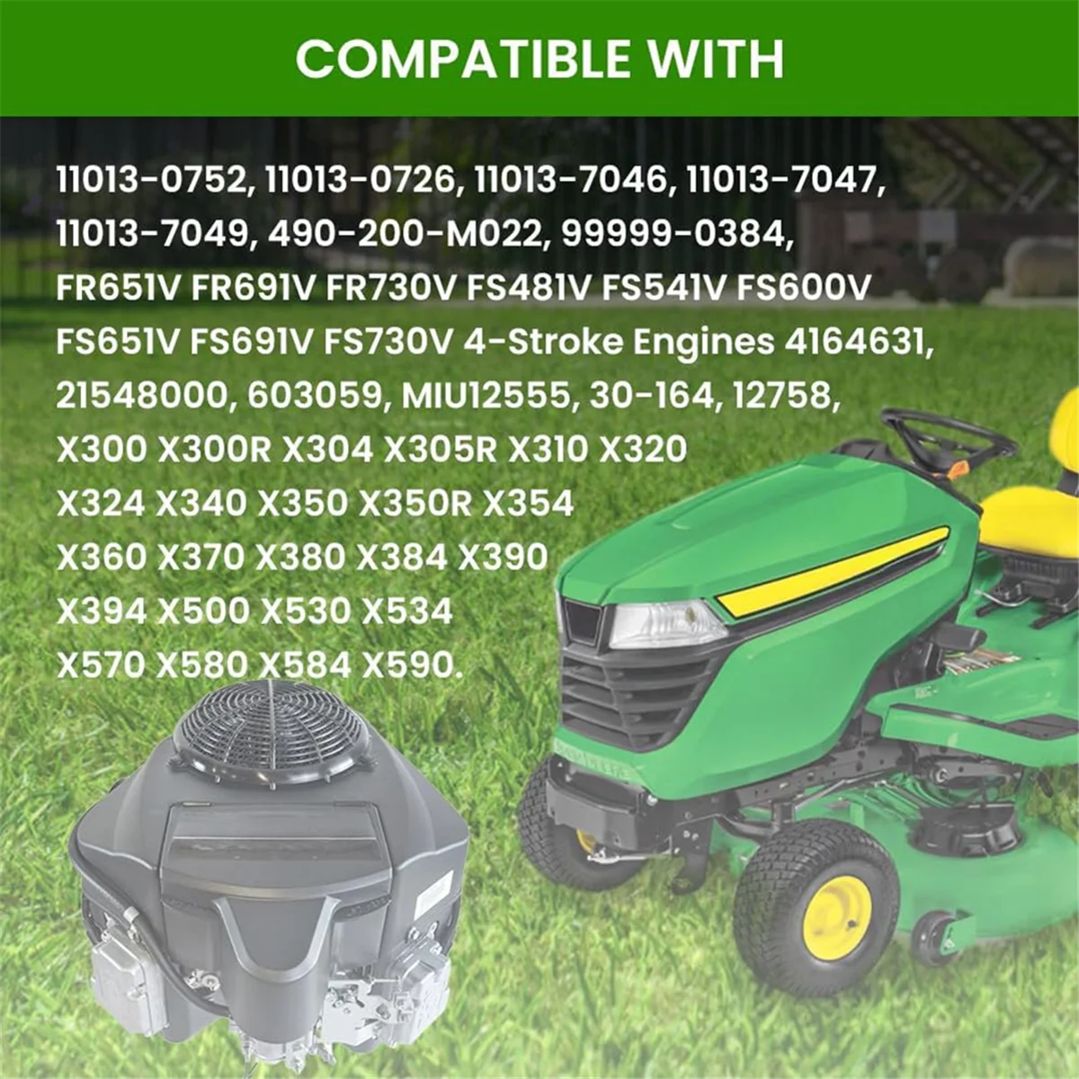 4 шт. Воздушный фильтр 11013-0752 для Kawasaki FR691V FR651V с предварительным фильтром 11013-7046