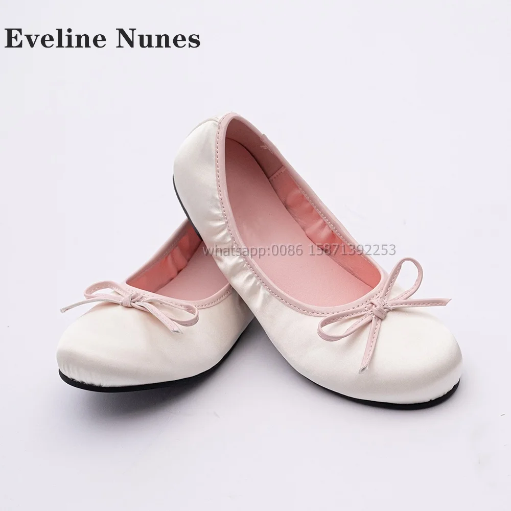 Голубые плиссированные туфли-лодочки с бантом и круглым носком однотонные