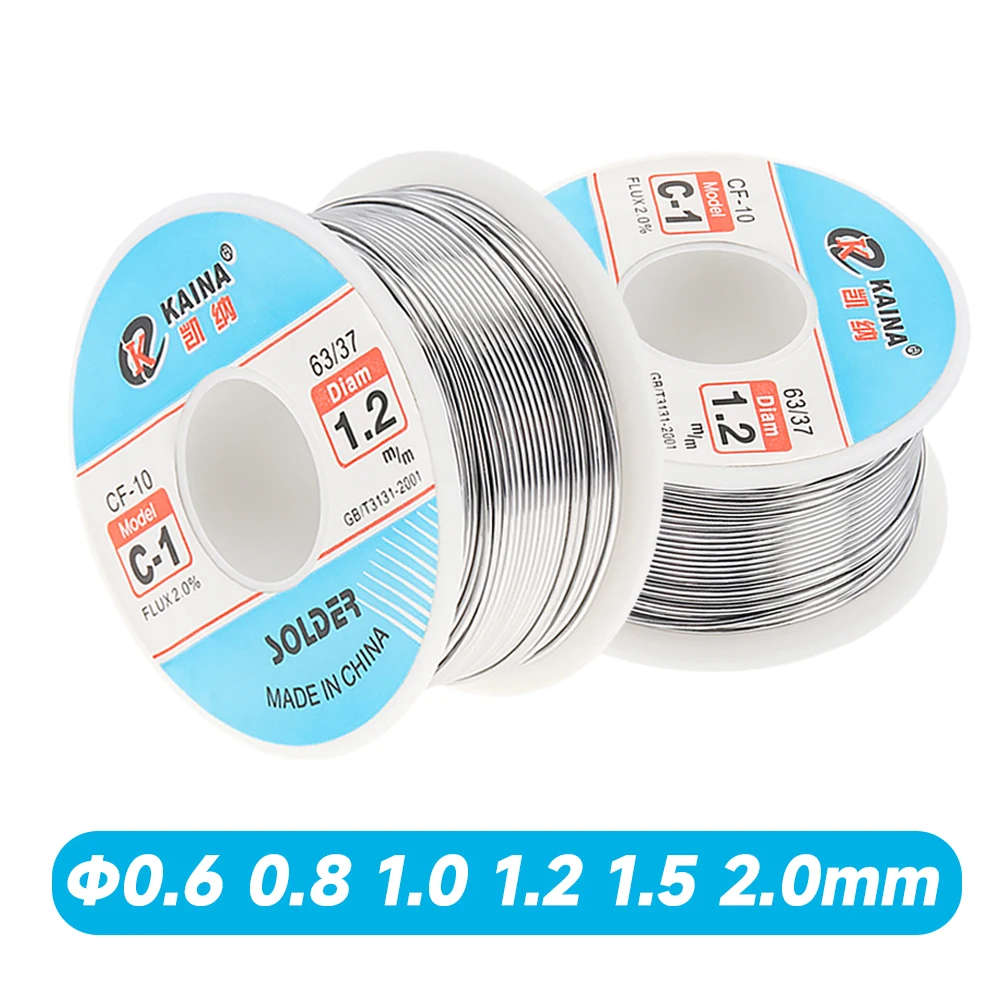

Portable 63/37 C-1 100g 0.6mm-2.0mm High Purity No-clean Rosin Core Solder Tin Wire Reel with 2% Flux and Low Melting Point