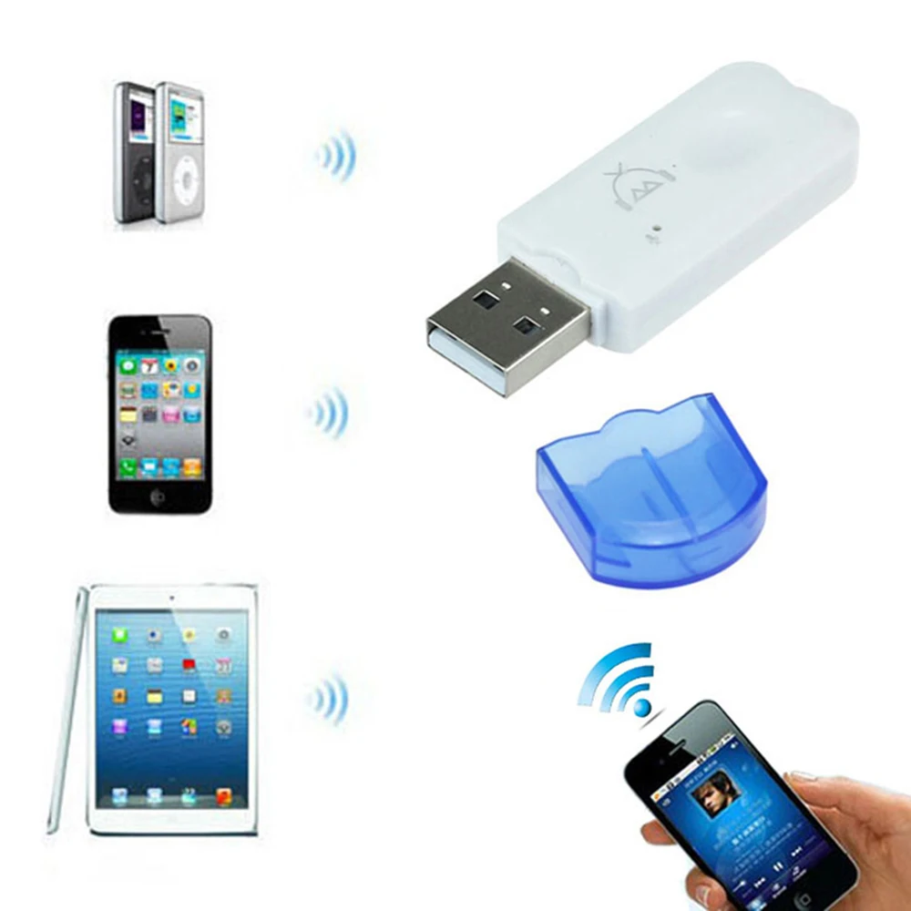 

Mini USB Bluetooth-Compatible Stereo Music Receiver Audio Wireless Adapter Dongle With Microphone Support Bass Radio Car Speaker