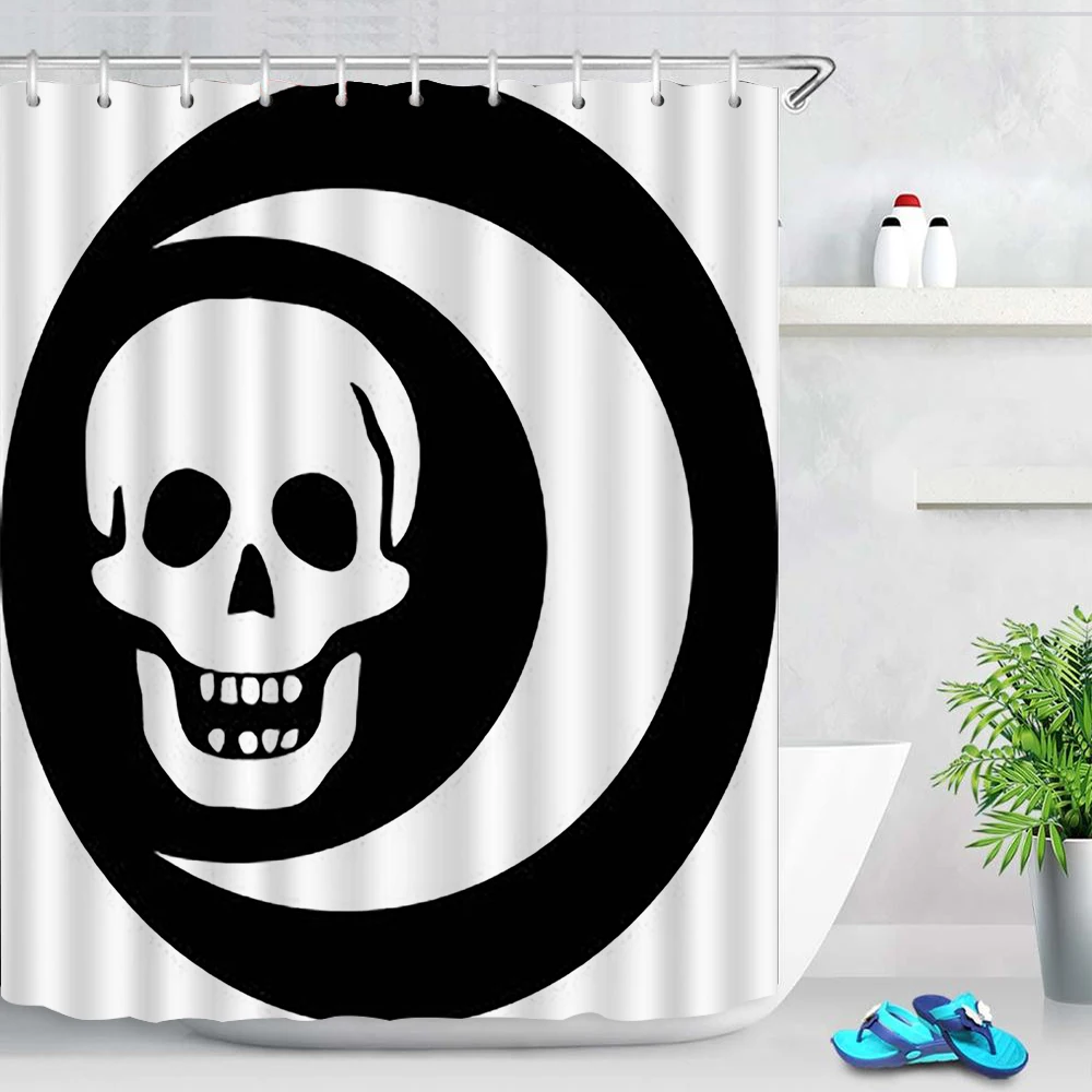 

Burning Skeleton Flame Halloween Shower Curtain Children's Bathroom Shower Curtain Bathroom Screen Waterproof Cortina Ducha
