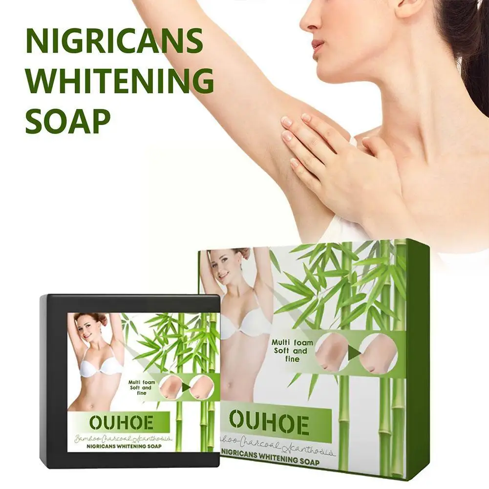 

100g Natural Bamboo Whitening Soap Handmade Soap Dark Line Soap Bleach Armpit Cleansing Bikini Women Remove Skin Darkness F7S2