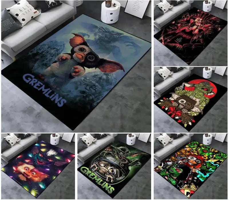

Cute Monster Horror Floor Mat Living Room Rug Soft Flannel Play Mat for Adult Boys and Girls