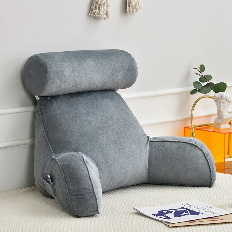 

Velvet Linen Lumbar Chair Back Cushion Armchair Sofa with Armrest Waist Office Pillow Backrest Backs Rest Pain Relief Pillows