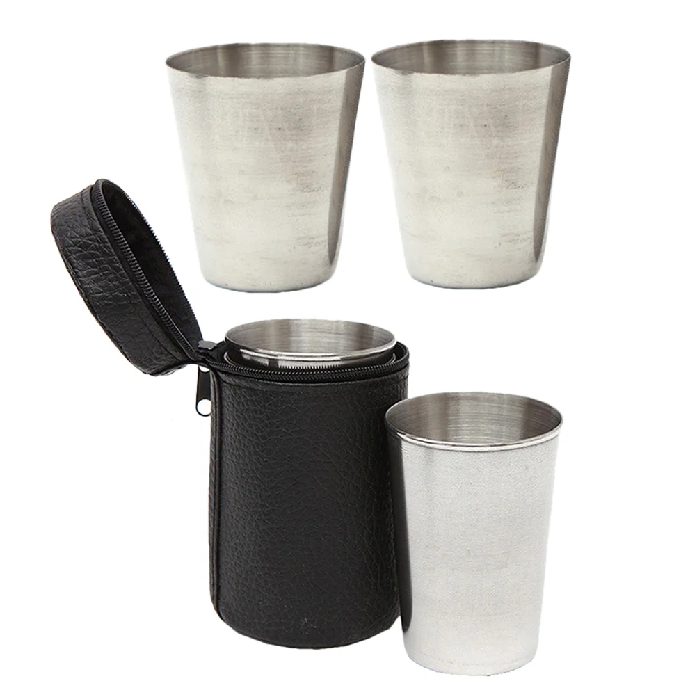 

Metal Cups Stainless Steel Cup Shot Mug Tumbler Drinking Pint Camping Dipping Glasses Coffee Water Dish Thermal Sushi Beer