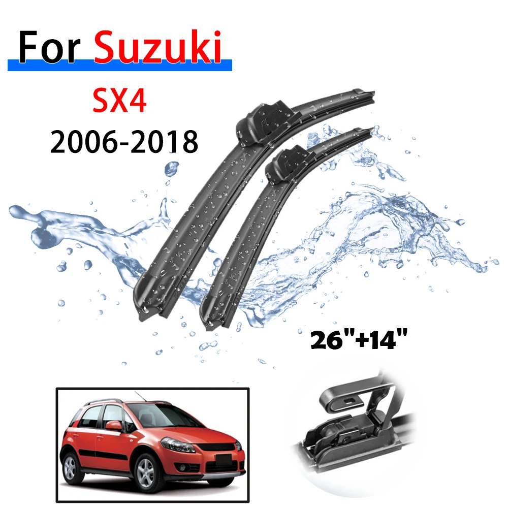 

Wiper Front Wiper Blades For Suzuki SX4 2006 - 2018 Windshield Windscreen Front Window 26"+14"