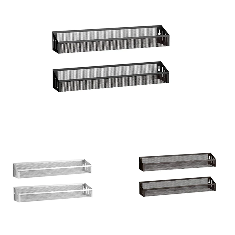 

2 Pack Kitchen Counter-Top or Wall Mount Spice Rack Jars Storage Organizer