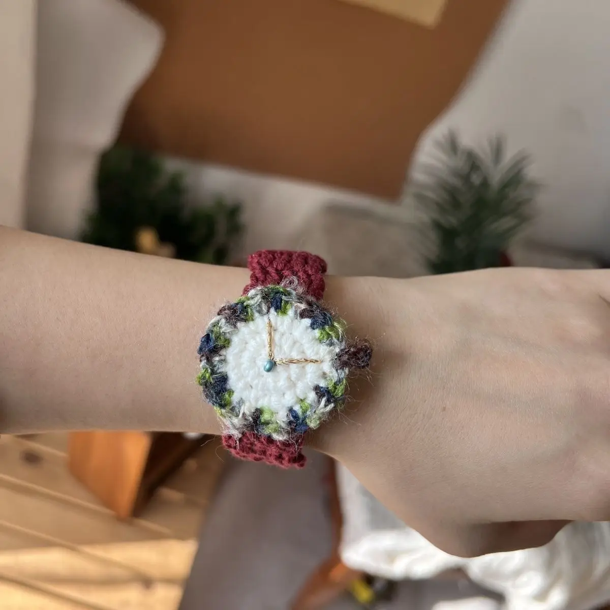 Готовые Оригинальные милые Ретро часы ручной работы шерстяные браслеты для