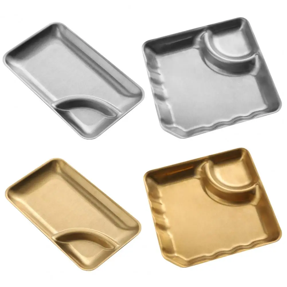 2 секции тарелка для закусок полировка 304 нержавеющая сталь малыши Дети Легкая