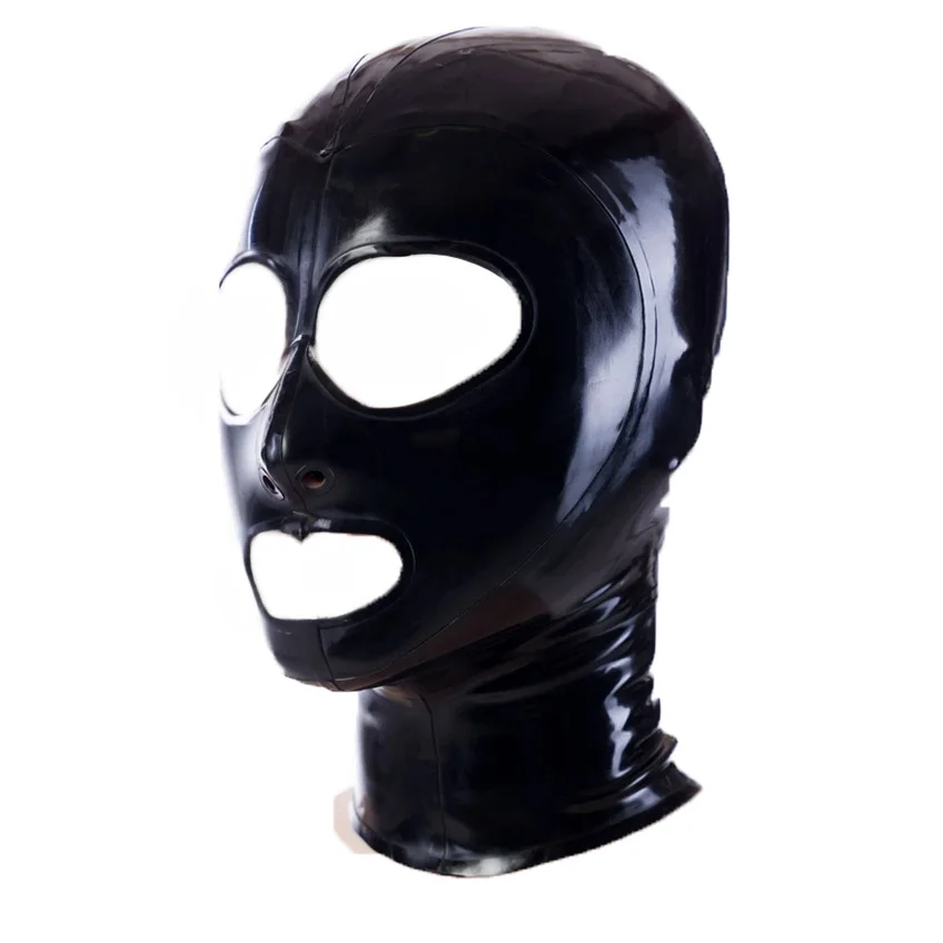 

Latex Full Head Mask: Exquisite Sensory Play for the Rubber Wearing Club Members