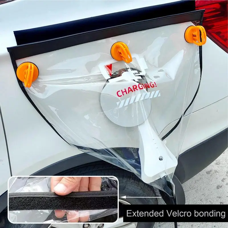 

Electric Car Charging Port Rain Cover Rainproof Fabric Magnetic Electric Car Charger Protector For Tesla Model 3 Y Car Accessory
