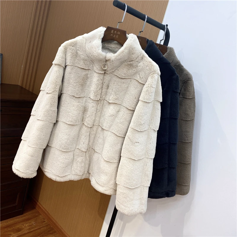 Favourite Coats Woman Winter 2022 Women Coat Fur Mink Fur Thick Winter High Street Other Slim Real Fur Long Coat