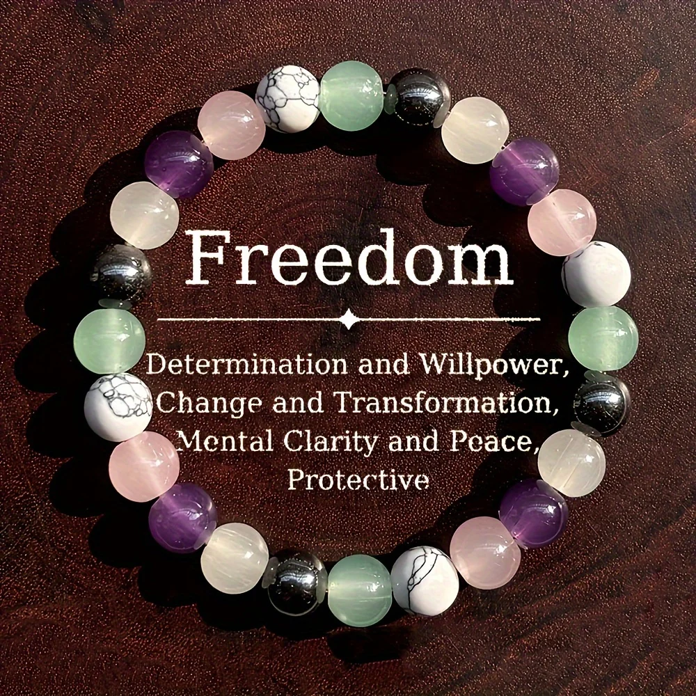 1 Шт. Браслет Унисекс С Розовым Кварцем И Бусинами Для Определения Изменения