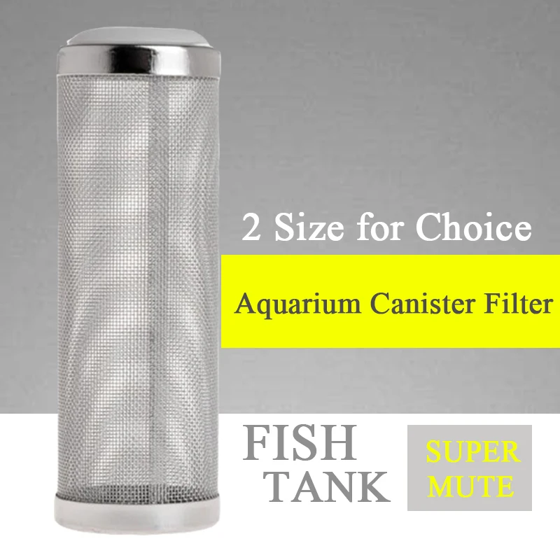 

2 Size Stainless Steel Professional Water Pipe Clip Plastic Filtration Inflow Inlet Protect Set Inlet Case Aquarium Filter Net