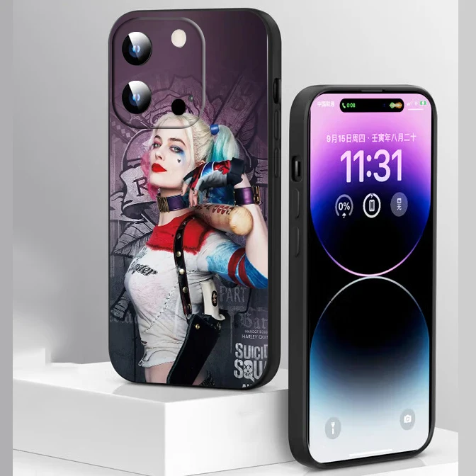 GH8 H-Harley Quinn Soft Silicone Case for iPhone X XS XR Pro Max 8 7 6 6s Plus SE Cover