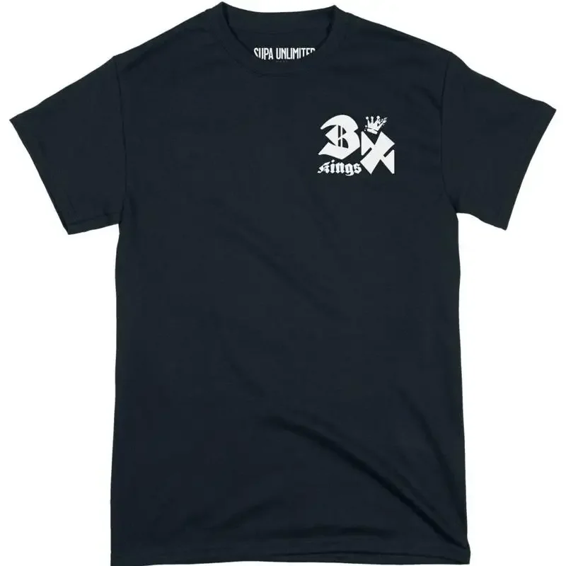 Фото Футболка Urban Supa Streetwear с графическим принтом BX Design в стиле хип-хоп для мужчин, модель The Bronx Kings. №1