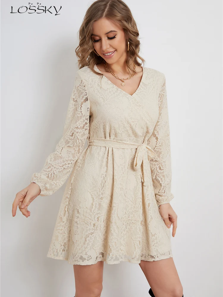 

платье мини женское,платье женское нарядное,платье с длинным рукавом женское 2023,кружевное платья женские модные,повседневные одежда женск...