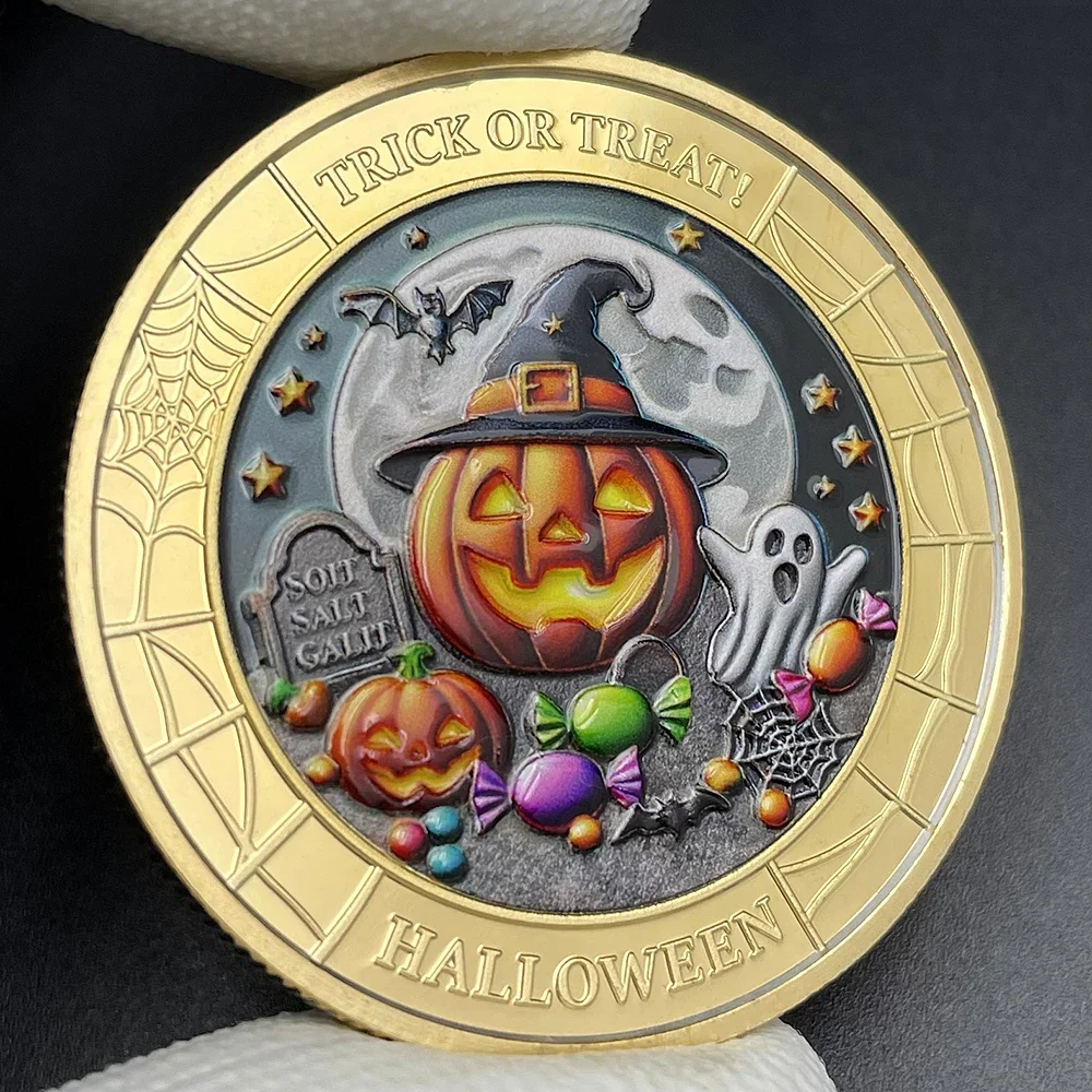 Монета на Хэллоуин Тыква Волшебник Вызов Кошелек или жизнь Джек О Фонарь
