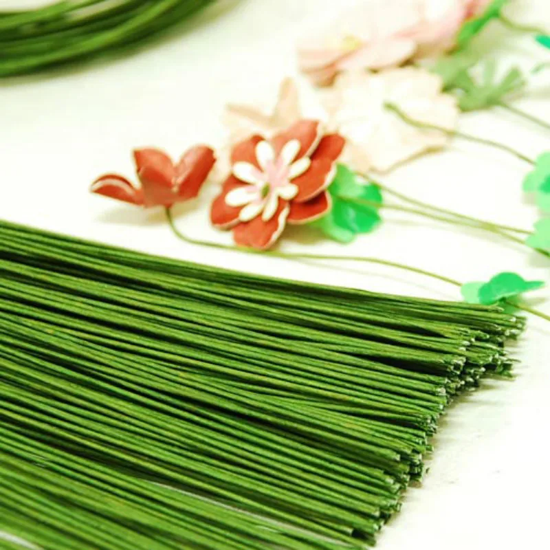 

40Pcs/Lot High Quality Paper Covered Artificial Branches Twigs Iron Wire for DIY/nylon Flower Accesso