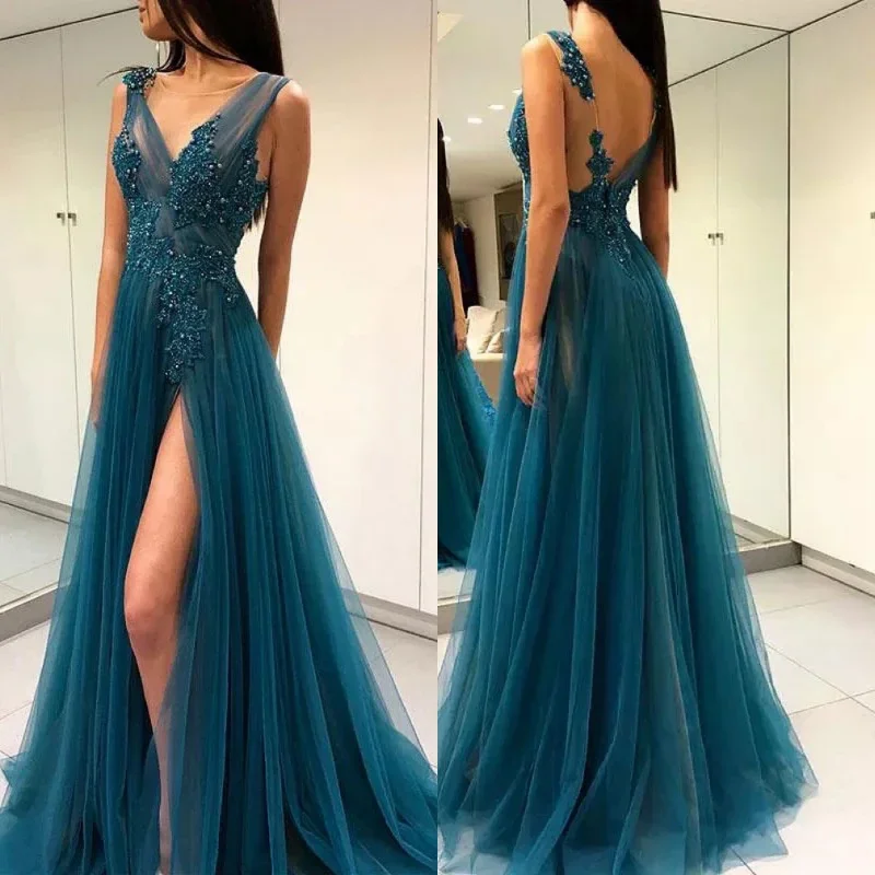 

High-end Luxury Woman's Women's Women Evening Dress Ladies Long Party Dresses Woman for Weddings Elegant Gown Robe Formal Prom