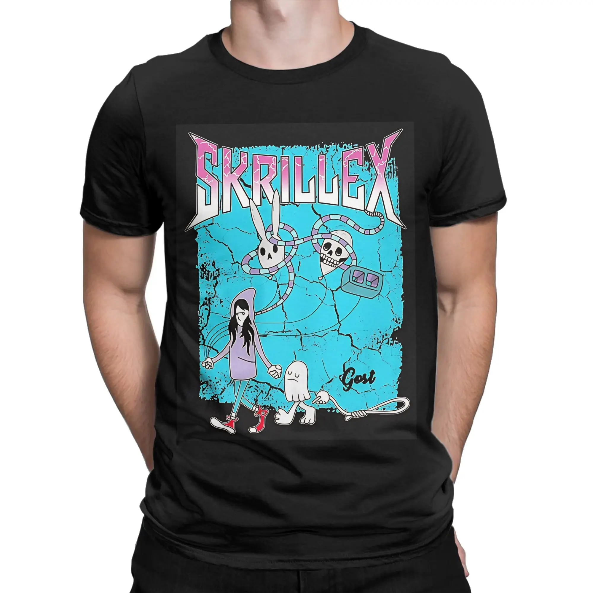 Фото Футболка Skrillex Unrestrained Cyber Tone Classic с забавным принтом, 100% хлопок, футболки и топы для мужчин №1